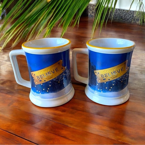 Set of 2 The Polar Express “Believe” Christmas Mugs - Picture 2 of 7